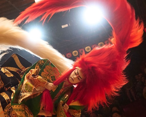 Image of a kabuki actor in the film Kokuho