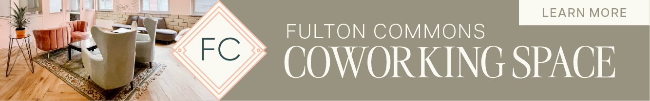 a logo of the presenting sponsor Fulton Commons